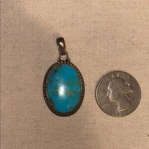 Turquoise silver pendant